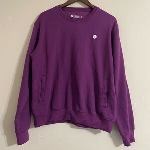 Liquid IV Purple Crew Neck Pull Over Gorpcore Athliesure Sweatshirt LARGE
